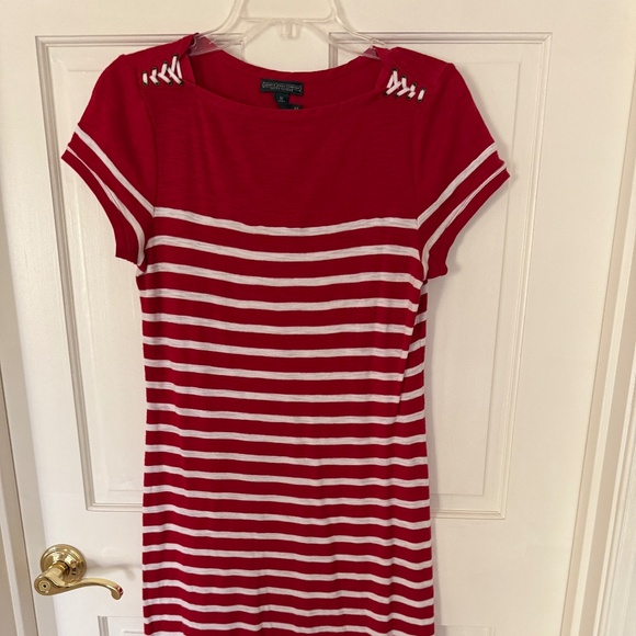 Ralph Lauren, red and white striped casual dress, Size M - Picture 1 of 2
